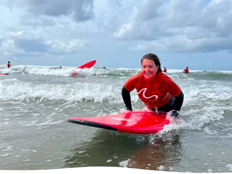 Surf lesson at the beach